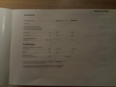 Einstellwerte Euro2