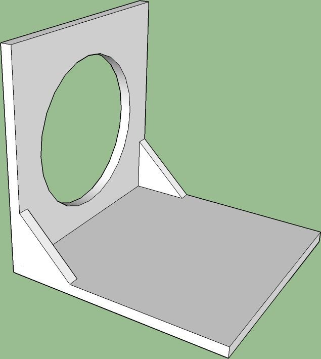 Haltewinkel für Nockenschalter, Grundfläche ca. 10x10 cm