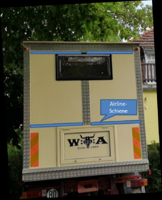 Da wollte ich Airline-Schienen hinkleben
