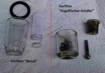 Vorfilter für Diesel von Bosch und wie am MAN D0846HMY verbaut