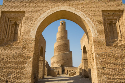Abu Dulaf Moschee mit Spriralminarett bei Samarra