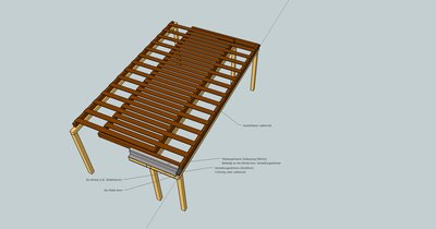 Ausziehbares Festbett