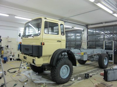 This is where i am now. Will not do anything inside the cabin for now but move on to the construction of the container. I will make it 6 meter long and only 2,3 meter wide as i dont want a to &quot;fat&quot; look once on the truck:-)