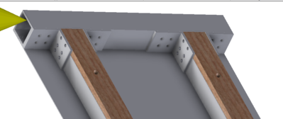CAD: Idealisierte Element zur Untersuchung mit Autodesk Inventor. (Nieten nicht modelliert, aber Kraftschlüssig berücksichtigt)