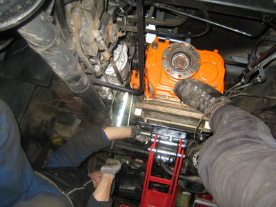 7- Pushing the new Gearbox in.JPG