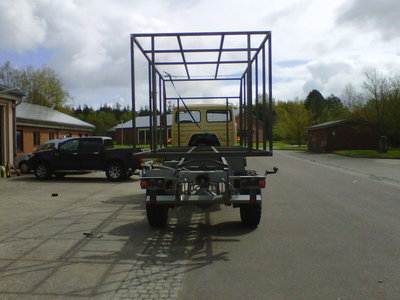Spare tire fold down bracket and a platform for a dirt bike will be fitted later