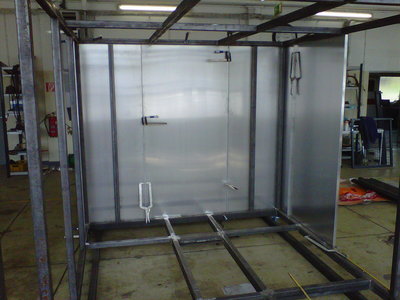 Note the 50x50 profiles are only tagged in place for stength during welding but will be moved to where the plates join each other.