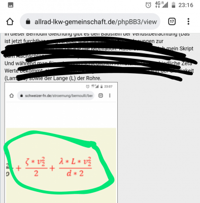 Ausschnitt Bernoulli Gleichung