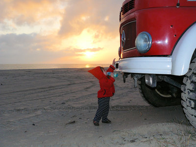 Sonnenaufgang am Strand von Dänemark (Hirtshals)