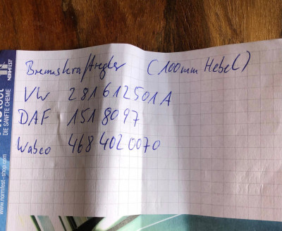 Ersatzteilnummern Bremskraftregler