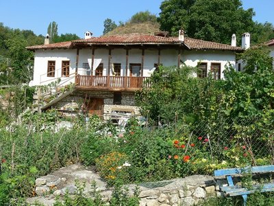 Eines der sogenannten Wiedergeburtshäuser in Rozhen. <br />Sie stehen für die Befreiung Bulgariens von den Türken.<br />.