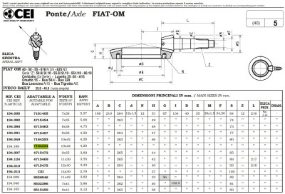 Technische Daten Differential