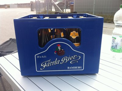 Hier der Kasten Bier
