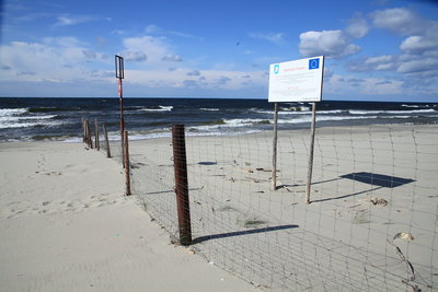 polnisch-russische Strandgrenze