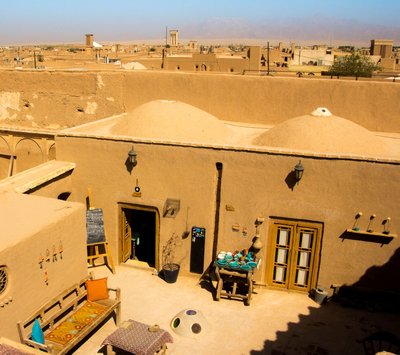 Das Art Café über den Dächern von Yazd