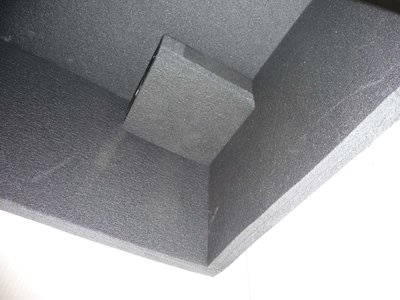 Deckenkästen mit 20 mm PE-Matten an Decke und Wänden ausgekleidet