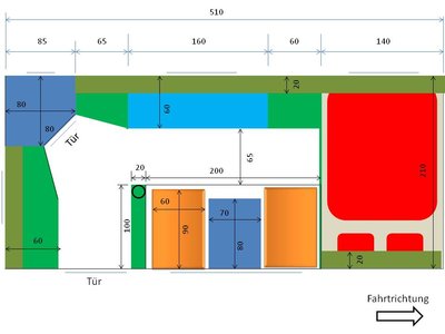 Etwas geänderter Grundriss im Heck