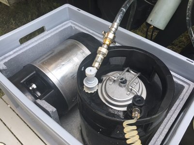 Eurobox mit Styroporinnenkiste und Eiswasser
