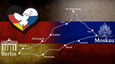 Stationen der Friedensfahrt - jetzt sind wir in Moskau