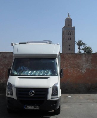 Stellplatz in Marrakech bei der Koutoubia-Moschee