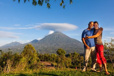 die Virunga Vulkane, wie sie sich nicht schöner präsentieren können