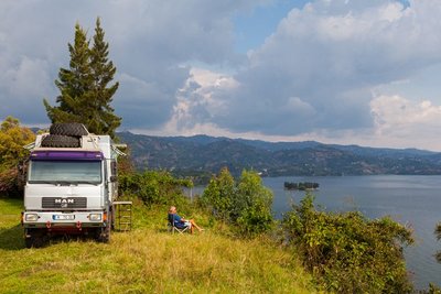 Übernachtungsplatz am Lake Kivu