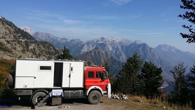 Übernachtungsplatz an der Straße nach Teth