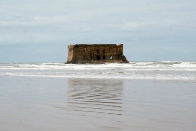 Tarfaya .Chateau de Mer , ehem. Freihandelszone . Beschreibung im Därrschen